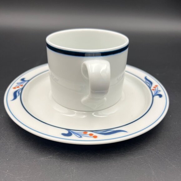 Dansk Bistro Maribo Pattern Flat Coffee Cup & Saucer Set (s) - Picture 7 of 12